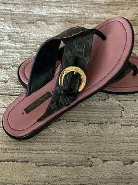 Authentic Louis Vuitton Denim Monogram Sandals